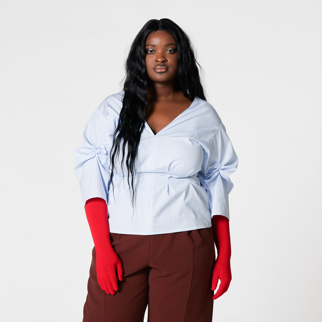 deres デレス　cotton drape blouse deres thomas mason cotton drape blouse