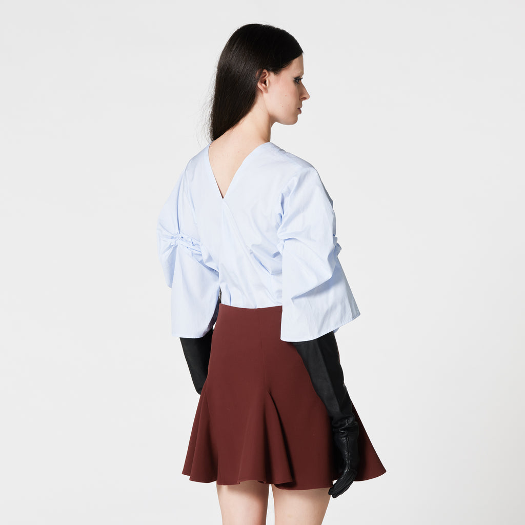 ASHLEY blue cotton blouse dinner friends – dorilou