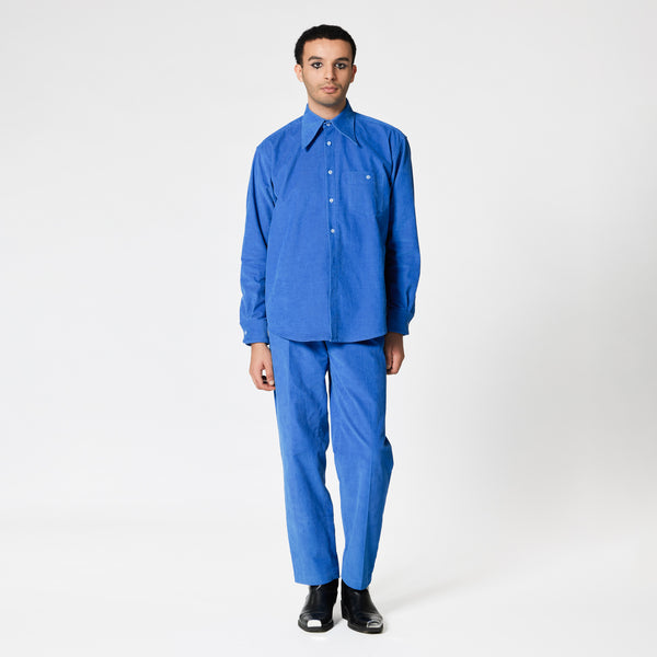 RORY blue cotton shirt for a pop of colour in your office outfit Dorilou