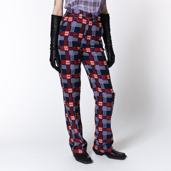 SAM purple and orange cotton and viscose jacquard pants for a bold fit at work Dorilou
genderless, plus size, curvy