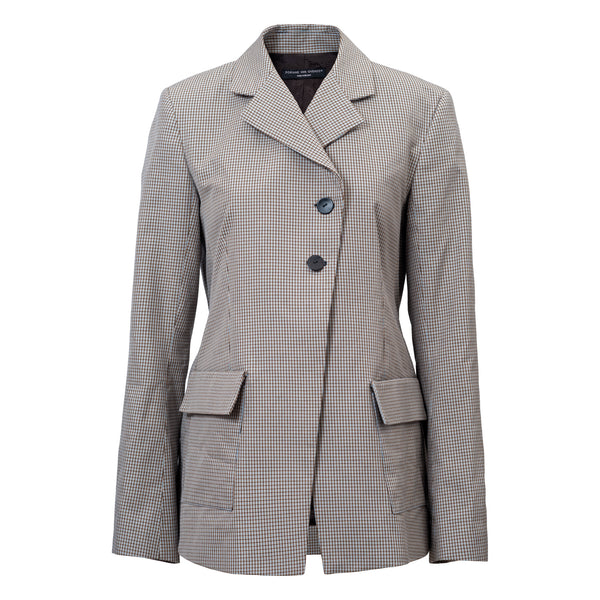 CLAUDE light blue cotton tailored jacket for an elegant fit at the office Dorilou